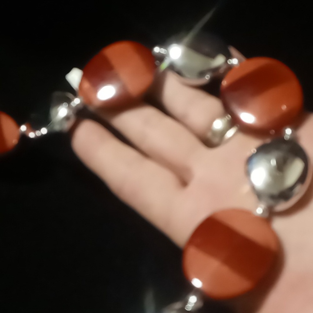 Large clay & resin beaded necklaces and earrings set. 24 inches long Nwot - Picture 9 of 9
